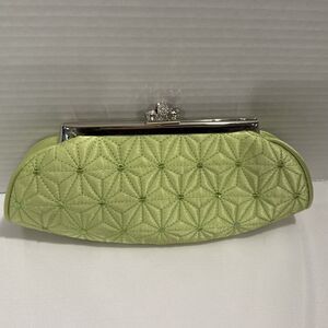 Kate Landry Evening Clutch Spring Green Formal Wedding Party Classic Statement